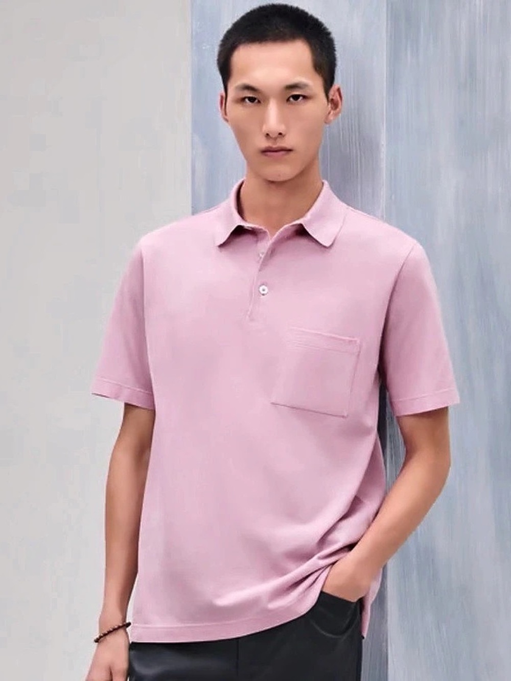 Hermes short sleeve polo Cotton Polo in Pink Size XL